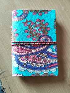 Carnet de notes en papier recyclé brodé à la main avec couverture en tissu bohème, cadeau pour écrivains, papeterie en gros - Product Image 4