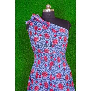 Vestido Maxi de Algodón para Mujer, Moderno, Largo, Informal, para Fiestas, Estilo Hip Hop, Bonito, Natural, Dulce, de un Solo Hombro, Largo hasta el Suelo, para Verano - Product Image 2