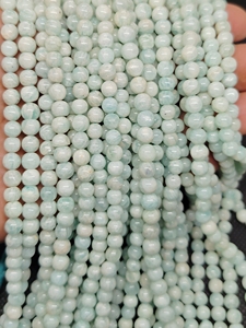 Perles de pierre d'amazonite naturelle de haute qualité, 6 et 8 mm, perles de pierres précieuses en vrac pour la fabrication de bijoux DIY - Product Image 5