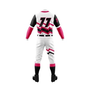 Uniforme de baseball à manches longues, tissu extensible de qualité supérieure, design respirant, adapté aux jeux et à l'entraînement en intérieur et en extérieur - Product Image 6