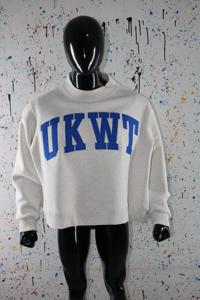 Sudadera UKWT con cuello simulado, 450 GSM, nombre personalizado, bordado con apliques, corte holgado, 100% algodón, felpa francesa. - Product Image 3