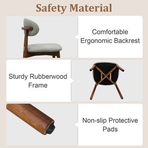 Sedia da Pranzo Senza Braccioli in Flanella Verde Alloro con Gambe in Legno Massello di Noce, Set di 2 per Cucina e Ristorante - Product Image 6