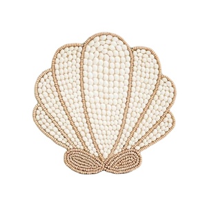 Premium fait à la main Unique choix Table thé fantaisie perlé oeil forme ronde 4 ensemble broderie caboteur mignon déclaration Look de l'inde - Product Image 5