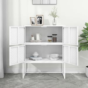 Meubles de salon hauts en acier blanc avec accoudoirs réglables de taille moyenne - Product Image 3
