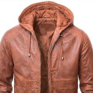 OEM High Quality Leather Jackets Hot Sale Casual Outdoor Slim Fit Stylish Biker Custom Motorcycle Leather Jacket for Men - Product Image 3