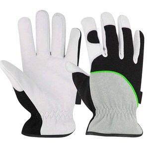 Gants de mécanicien en cuir de vachette grainé de qualité supérieure, doublure polaire, robustes, durables, anti-vibrations, doux et confortables - Product Image 6