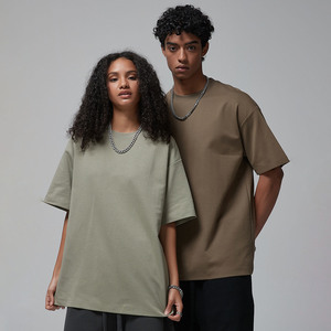 T-shirt d'été de haute qualité 220g respirant anti-plis uni couleur unie streetwear personnalisé à manches courtes coupe classique 100% coton biologique - Product Image 5