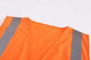 Safety Worker Vest Hi Vis Work High Visible Patch With Pocket Security Guard Reflective Striping Protective Customized Vest - Product Image 6