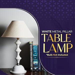 Lampe de table moderne en céramique blanche avec abat-jour beige, base E26, installation sur table pour chambre, salon, hôtel - Cadeau de pendaison de crémaillère - Product Image 3