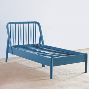 Lit pour enfants moderne en bois massif de couleur personnalisée pour chambre à coucher appartement d'hôtel-garçons et bébés - Product Image 2