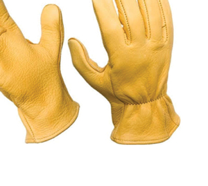 Guantes de Seguridad de Cuero Amarillos con Superficie Lisa Antideslizante, Puño Recto, Guantes de Trabajo Duraderos de Uso General - Product Image 6