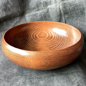 Tazón de Ensalada de Madera Hecho a Mano, Tazón de Madera Natural para Servir Frutas, Bocadillos, Cocina, Comedor, Decoración Ecológica para el Hogar, Uso en Hoteles - Product Image 1