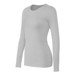 Women's Brown O-Neck <b>Long</b> <b>Sleeve</b> Knitted T-Shirt Slim Fit Solid Color Casual <b>Top</b> Summer Wear 100% Cotton Eco-Friendly - Product Image 3
