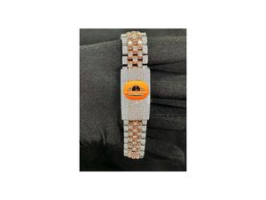 นาฬิกาข้อมือผู้ชาย NM JEWELLRY & WATCHES รุ่นหรูหรา ทรง Tonneau ระบบควอตซ์ สายสแตนเลสประดับเพชร หน้าปัดอนาล็อก กระจกแซฟไฟร์ ขนาด 38 มม. - Product Image 2