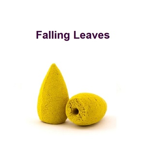 Fourniture en gros de cônes d'encens à reflux de balle de feuilles naturelles tombantes Conception en bois jaune au meilleur prix - Product Image 1