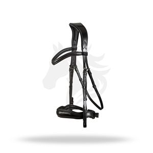 Bridon anatomique noir taille standard pour l'équitation anglaise, pour le confort du cheval - Product Image 1