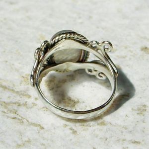 Wholesale Handmade Oval <b>Moonstone</b> <b>Ring</b> Women Floral Filigree Design Gemstone Jewelry Boho Vintage Style Krittika Jewelers - Product Image 3