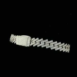 925 Silver Moissanite Cuban Link Bracelet Iced Out Hip Hop Bling Bracelet Bold Jewelry For Men Women Gift Design - Product Image 2
