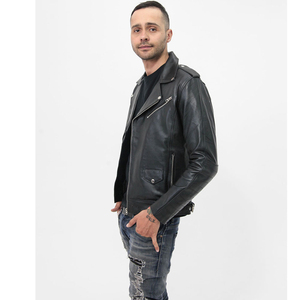 New Arrival Winter Cheap Price Men Leather <b>Jacket</b> High Quality Custom Design Front Men's Fashionable Leather <b>Jackets</b> Hot Sale - Product Image 1
