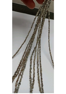 Perles de diamant brut de couleur gris naturel, non taillées, taille 3 mm à 4 mm, pépites de cristal brutes, perles de pierres précieuses en vrac pour la fabrication de bijoux - Product Image 2