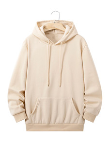 Sweat-shirts à capuche pour hommes, automne-hiver, pull-over décontracté, couleur unie, coupe classique, sweat-shirt de mode pour l'extérieur, 100% coton - Product Image 2