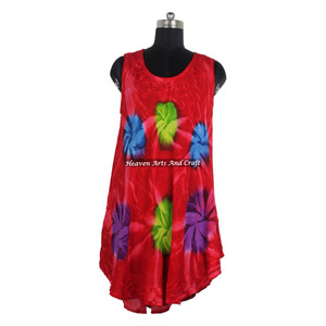 Robe longue de plage tie-dye de luxe 2026 pour femmes occidentales, sans manches, décontractée et élégante, en rayonne, style bohème gypsy - Product Image 3