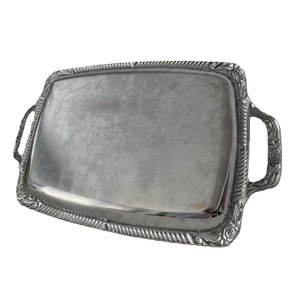 Premium Quality Rectangle Shape Aluminum <b>Tray</b> Modern Designer <b>Table</b> Decorative Food Serving <b>Tray</b> For Hotel Restaurant Supplies - Product Image 2