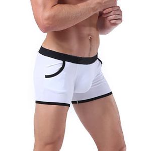 Calzoncillos bóxer de punto elástico clásico para hombre de alta calidad, transpirables, ecológicos, de secado rápido, con abertura frontal y bolsa. - Product Image 2