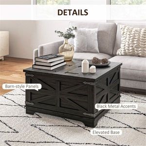 Tavolino da Caffè e Tè Moderno Quadrato Convertibile, Arredamento per Soggiorno con Piano in Marmo e Struttura in Metallo, Design Contemporaneo - Product Image 4