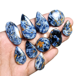 Hermoso patrón de pietersita azul en forma de cabujón, piedra preciosa de alta calidad para hacer anillos, colgantes, pulseras, envolturas de alambre y joyería con piedras sueltas. - Product Image 1