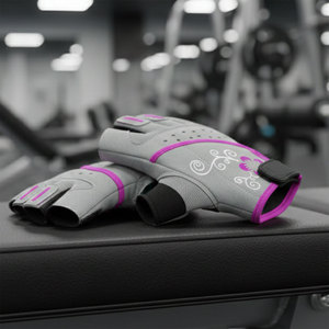 Women's Half Finger Gloves For Fitness Training Cross Fit <b>Dumbbells</b> Exercise Gym Activities Non Slip Palm Grip Custom Logo Glove - Product Image 2