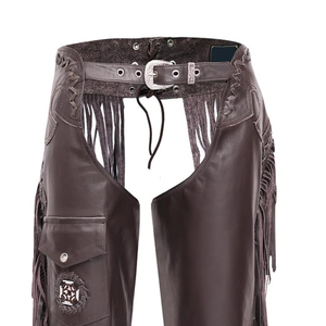 High Quality Durable Material Washed Men's Leather <b>Chaps</b> Wholesale Best Price Custom Logo Printed Leather <b>Chaps</b> - Product Image 5