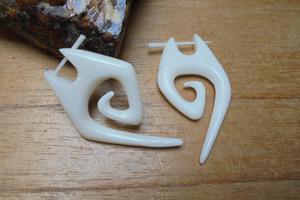 Bone <b>Dangle</b> <b>Earrings</b> – Eco Natural Carved Ethnic Accessories - Product Image 4