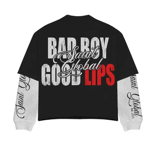 Custom Design Men's Double-Layer Thermal Long Sleeve T-shirts Oversize Boxy <b>Drop</b> Shoulder T-Shirt for Men Street Style <b>Box</b> Tee - Product Image 4