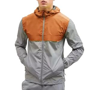 Unisex <b>Lightweight</b> Breathable Waterproof Windproof Hooded Windbreaker <b>Jacket</b> For Winter Stand Collar Front Logo Customizable - Product Image 2