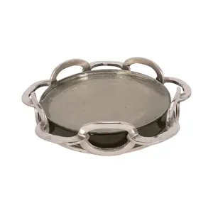 Bandeja de Metal Hecha a Mano de Primera Calidad para Mesa de Centro, Sofá Otomano, Muebles de Sala de Estar y Decoración Moderna para el Hogar - Product Image 1