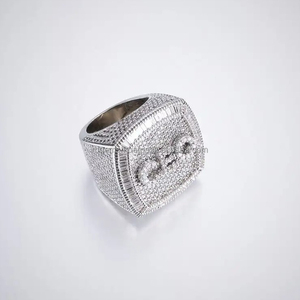 Collection de bijoux fins Bague personnalisée Hip Hop pour femme Design tendance Fabriqué en argent sterling 925 plaqué or rose IGI Diamants - Product Image 3