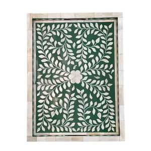 Plateaux de service décoratifs HUMAYUN WORLD CRAFTS en os incrusté avec motifs personnalisables pour les occasions d'anniversaire - Product Image 2