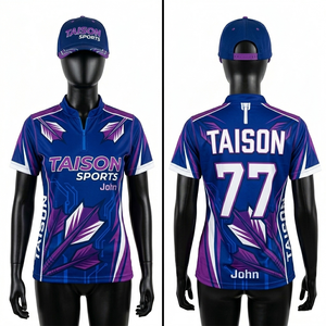 Camiseta Deportiva para Mujer, 150 GSM, Tejido Transpirable de Poliéster, Diseño con Paneles Gráficos en Azul Turquesa y Dorado, Logotipo Personalizado por Sublimación - Product Image 5