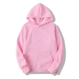 Sudadera con Capucha para Hombre, Color Naranja Brillante, Lisa, Informal, de Manga Larga, Estilo Urbano, Talla Grande - Product Image 4