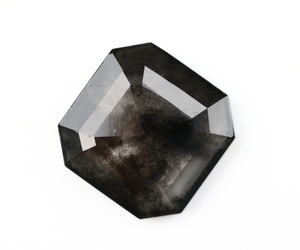 Diamant de laboratoire unique taille émeraude 2,30 carats, percé au laser, diamant de laboratoire octogonal taille sel et poivre sur mesure pour bijoux - Product Image 4