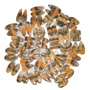 Cabujones de Cuarzo Natural Bumblebee de Estilo Elegante, Forma de Lágrima, Únicos, Rayas Amarillas y Negras Claras, 20-45mm, Formas Mixtas, KHUSHI GEMS STONE - Product Image 2