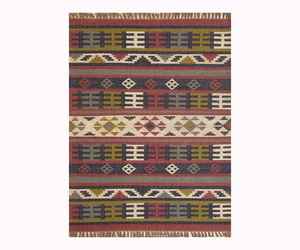 Tapis ethnique tissé à la main en jute et laine, tapis kilim personnalisé pour salon, chambre et bureau - Product Image 1