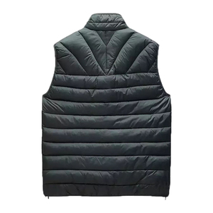 เสื้อกั๊กผู้ชายแบบมีกระเป๋า ดีไซน์พิเศษ เก็บความอบอุ่น บุด้วยใยฝ้ายและขนเป็ด ไม่มีแขน - Product Image 3