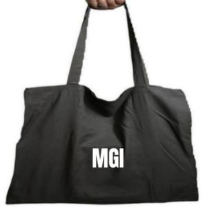 Bolsa de Compras de Algodón Orgánico Reutilizable Personalizada MGI, con Logotipo Impreso, Asa de Lona y Correa para el Hombro, para Supermercado - Product Image 1