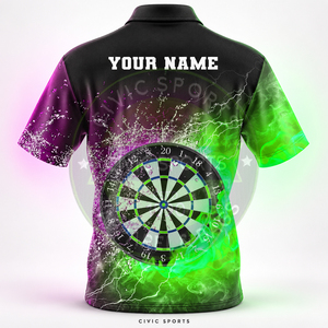Camiseta Deportiva CIVIC SPORTS para Hombre, Manga Corta, Antiarrugas, con Bolsillo, Estampado Digital, Secado Rápido, Poliéster/Algodón, Diseño Deportivo - Product Image 4