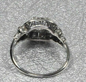 1910s Antique Estate <b>Emerald</b> Cut Moissanite Engagement <b>Ring</b> 925 <b>Silver</b> Rhodium Plated Prong Setting IGI Certified Luxury Classic - Product Image 5