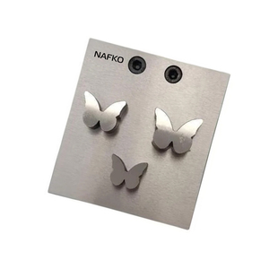 Cutter à disque en forme de papillon, très vendu, avec un ensemble de 3 poinçons de tailles 19 mm, 22 mm, 25 mm, outils de bijouterie en acier inoxydable - Product Image 1