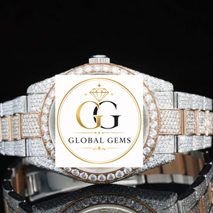 Reloj de Lujo de Primera Calidad, Completamente Cubierto de Diamantes Moissanite, con Correa de Acero Inoxidable, Resistente al Agua, en Venta - Product Image 3