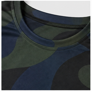 Camiseta de Manga Corta para Hombre con Cuello Redondo y Estampado de Camuflaje Curvo en Color Petrol, Modelo MTS-CAMO-0045 - Product Image 5